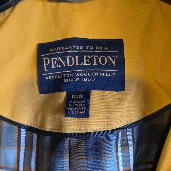 Pendleton Women's Mustard Raincoat with Plaid Lining - Picture 2 of 3